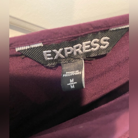Express Purple Cold Shoulder Dress S/P - Picture 4 of 5
